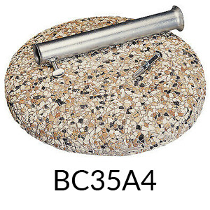 BC35A4 - Base in cemento graniglia e tubo incluso / 35 Kg (+€ 63,45)