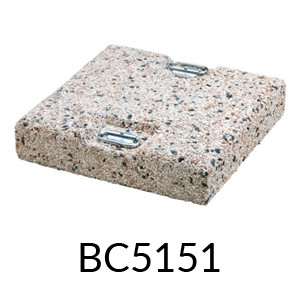 BC5151 - N.4 Piastra in cemento e graniglia con maniglie sp. 11 cm / 60 Kg cad. (+€ 291,87)