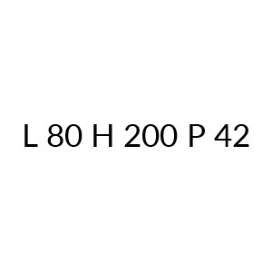 820 LB301 - L 80 H 200 P 42 (+€ 99,75)