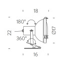 Projecteur 165 clip-pinza Nemo Lighting dimensioni