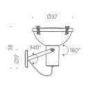 Projecteur 365 lampada parete-soffitto Nemo Lighting dimensioni