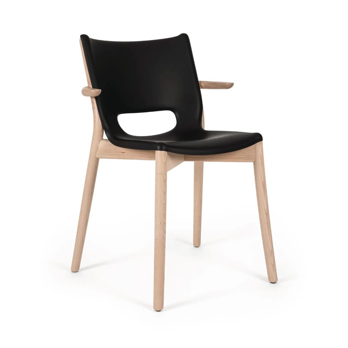 Alessi PS20 B Poele Chair Sedia con braccioli acciaio Nero