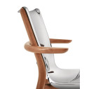 Alessi PS20 Poele Chair Sedia con braccioli acciaio lucido dettaglio