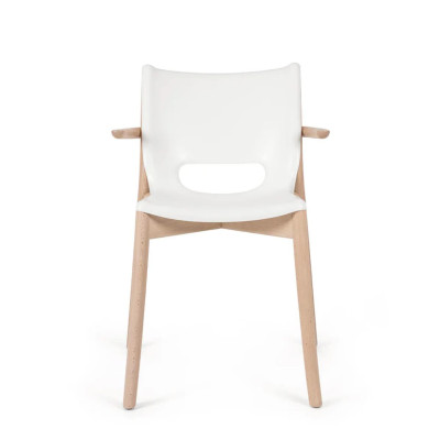 Alessi PS20 W Poele Chair Sedia con braccioli acciaio Bianco