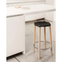 Alessi PS21 B Poele High Stool Sgabello alto acciaio Nero ambientazione
