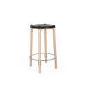Alessi PS21 B Poele High Stool Sgabello alto acciaio Nero vista
