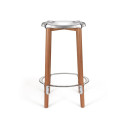Alessi PS21 Poele High Stool Sgabello alto acciaio lucido vista