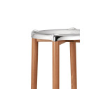 Alessi PS21 Poele High Stool Sgabello alto acciaio lucido dettaglio