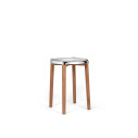 Alessi PS22 Poele Low Stool Sgabello basso acciaio lucido vista