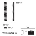 Ptolomeo Vino Wall H 150 Portabottiglie Nero Opinion Ciatti specifiche