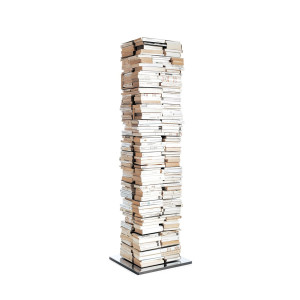 Ptolomeo X4 H 197 Libreria Nero-Inox
