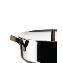 Alessi PU102/28 Edo Casseruola bassa a due dettaglio con coperchio opzionale
