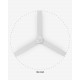 Ventilatore a soffitto Punt M bianco DC Faro dettaglio