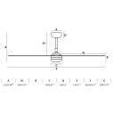 Ventilatore a soffitto Punt M bianco DC Faro dimensioni