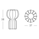 Pupa lampada da tavolo Slide Design dimensioni