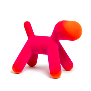 Puppy cane astratto medium bicolore effetto velluto