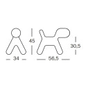 Puppy cane astratto medium monocolore effetto velluto Magis dimensioni