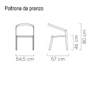 Push Poltrona da pranzo Myyour dimensioni