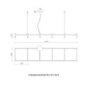 Quadrante 505.12 lampada a sospensione Tooy dimensioni