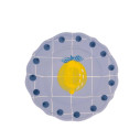 Quadri Piatto frutta lavanda bordo pois blu Bitossi Home vista