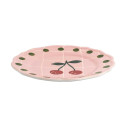 Quadri Piatto frutta rosa bordo pois verdi Bitossi Home vista