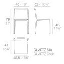 Sedia Quartz Vondom dimensioni