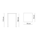 Quatris Tavolo alto 70x70x110 QT7070H Vermobil dimensioni