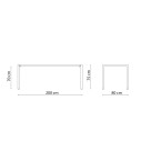 Quatris Tavolo 200x80x75 QT20080 Vermobil dimensioni