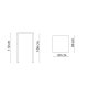 Quatris Tavolo alto 60x60x110 QT6060H Vermobil dimensioni