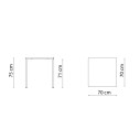 Quatris Tavolo 70x70x75 QT7070 Vermobil dimensioni