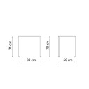 Quatris Tavolo 80x60x75 QT8060 Vermobil dimensioni