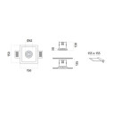 Quirk 4218 Faretto a incasso a plafone 9010 novantadieci dimensioni