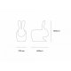 Rabbit Chair Qeeboo dimensioni