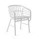 Raphia Alluminio sedia Casamania bianco