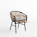 Raphia Rattan sedia Casamania vista