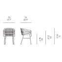 Raphia Rattan sedia Casamania dimensioni