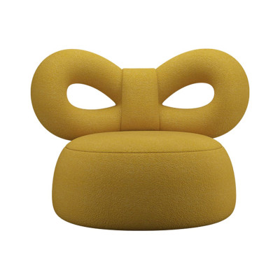 Ribbon Poltrona Tessuto B ocra