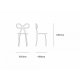 Ribbon Chair Metal Finish Set 2 Pezzi Qeeboo dimensioni