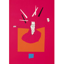 Ricostruzione teorica di un oggetto immaginario, rosa Serigrafia Danese Milano vista