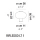 Riflesso LT 1 lampada da tavolo Vistosi dimensioni