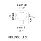 Riflesso LT 3 lampada da tavolo Vistosi dimensioni
