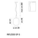 Riflesso SP G lampada a sospensione Vistosi dimensioni