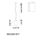 Riflesso SP P lampada a sospensione Vistosi dimensioni
