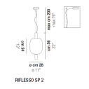 Riflesso SP 2 lampada a sospensione Vistosi dimensioni