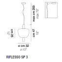 Riflesso SP 3 lampada a sospensione Vistosi dimensioni