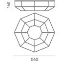 Rilegato Ø 56 lampada da soffitto Il Fanale dimensioni