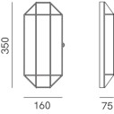 Rilegato H 35 lampada da parete Il Fanale dimensioni