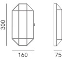 Rilegato H 30 lampada da parete Il Fanale dimensioni