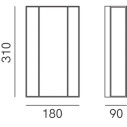 Rilegato H 31 lampada da parete Il Fanale dimensioni