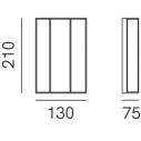 Rilegato H 21 lampada da parete Il Fanale dimensioni